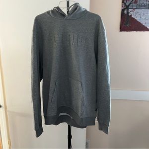 Puma Gray Fleece Hoodie Sweatshirt Embossed Logo Pullover NWOT Size XXL